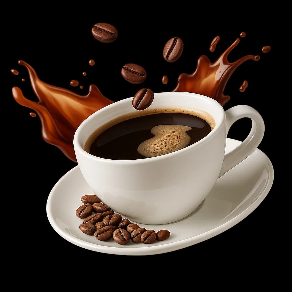 Coffee cup with splash